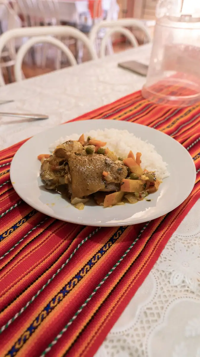 Plato casero servido en Punto Cortes de Marcelina