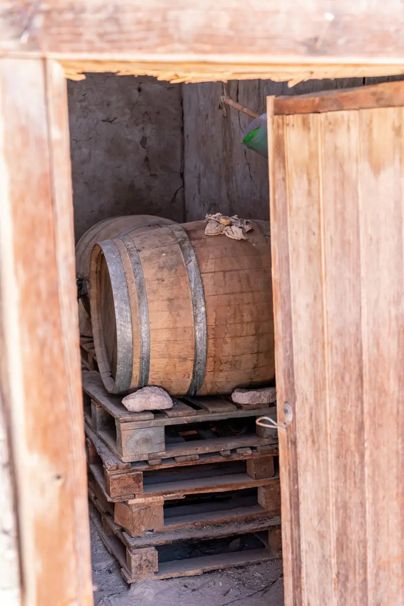 Barrica en la bodega